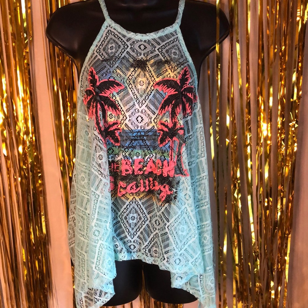 NOBO sheer Mint beach top